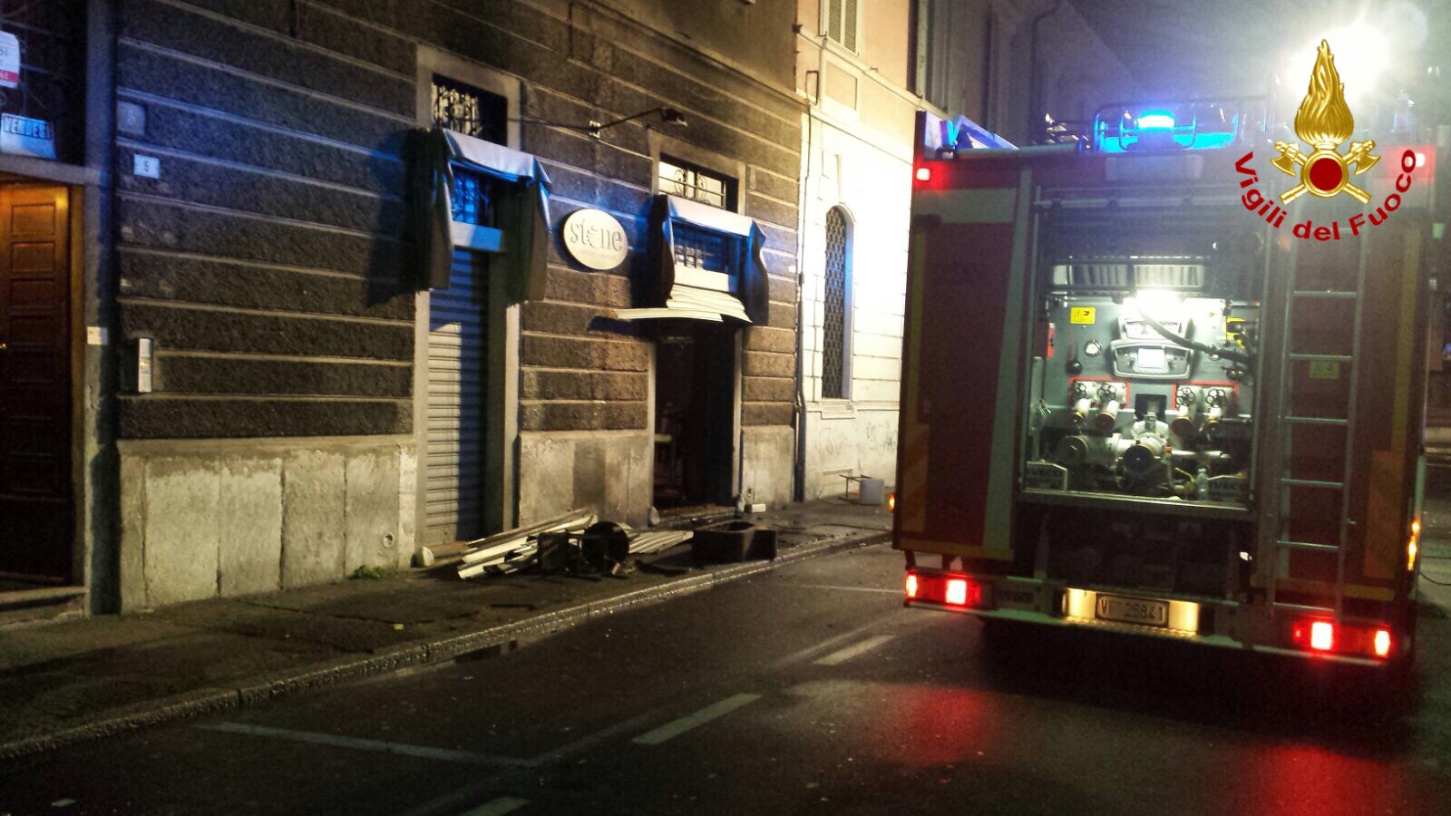 Una fase dell'intervento