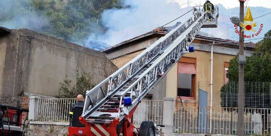 Una fase dell'intervento