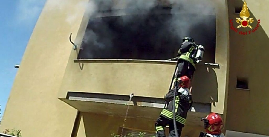 Una fase dell'intervento