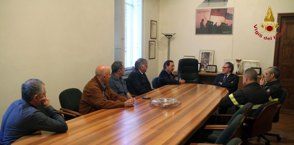 Un momento della visita