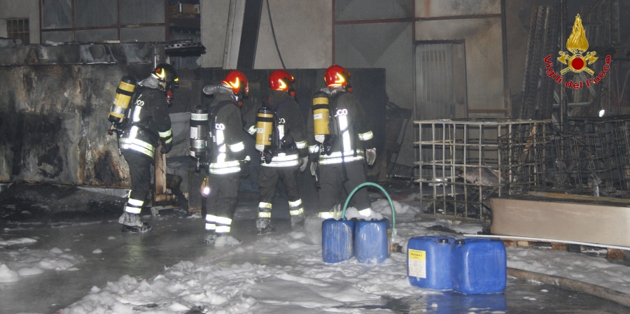 Una fase dell'intervento