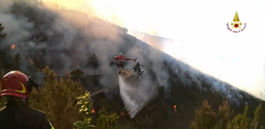 Una fase dell'intervento