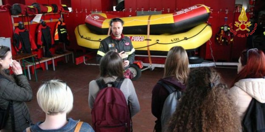 Un momento della visita