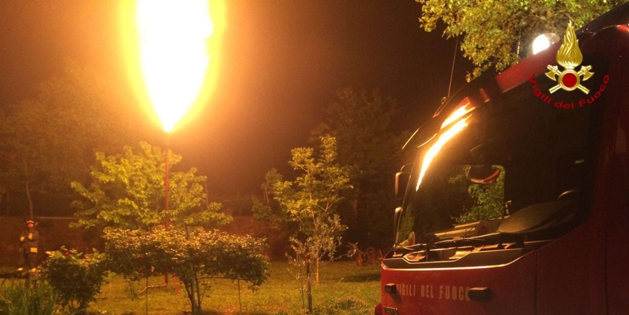 Una fase dell'intervento