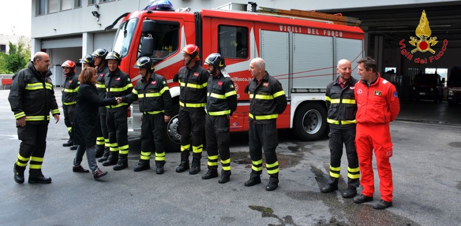 Un momento della visita