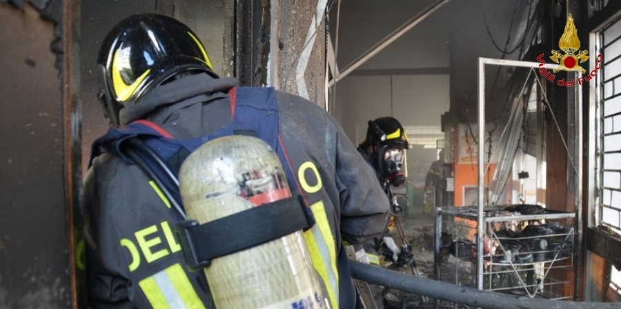 Una fase dell'intervento