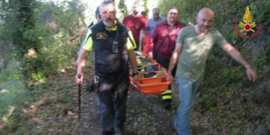 Un momento del salvataggio