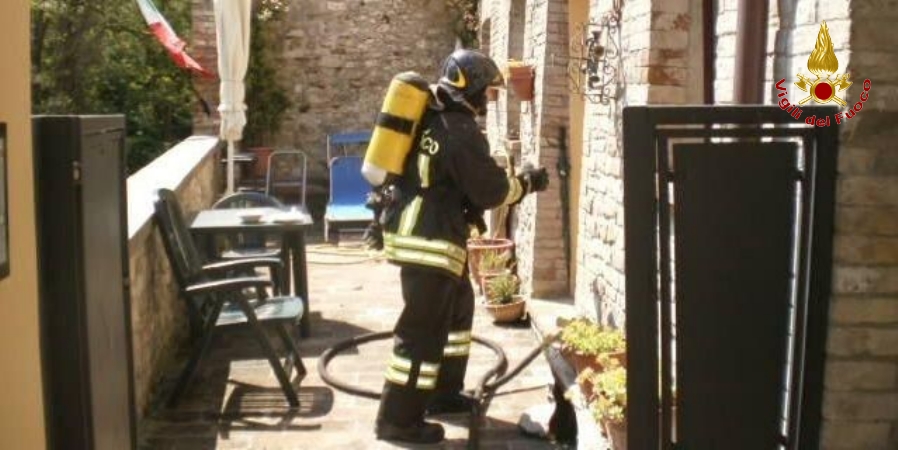 Una fase dell'intervento