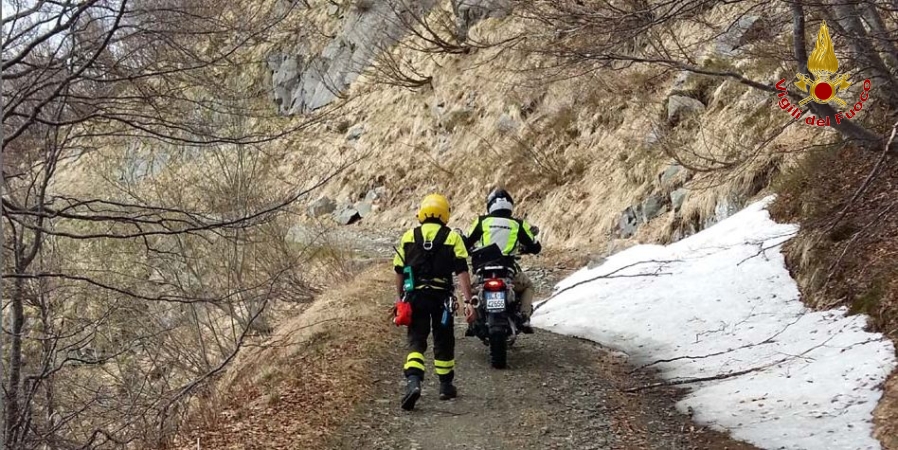 Soccorso motociclista in difficoltà sul monte Abetone