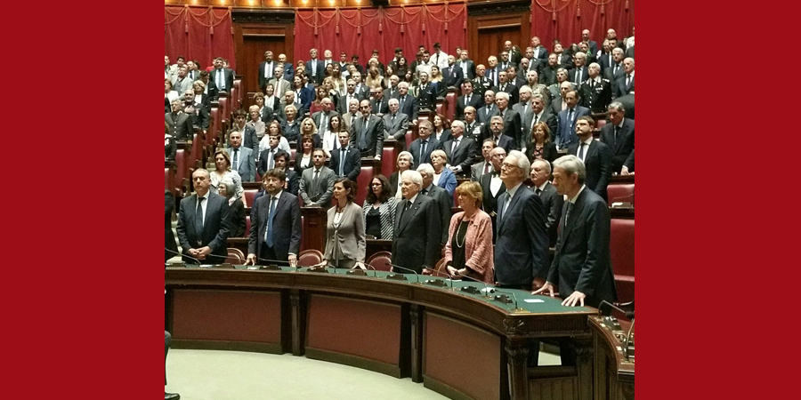 Palazzo Montecitorio, cerimonia di commemorazione del "Giorno della Memoria" delle vittime del terrorismo e delle stragi