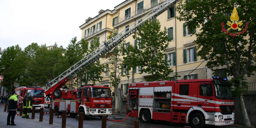 Una fase dell'intervento