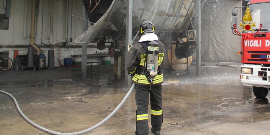 Una fase dell'intervento