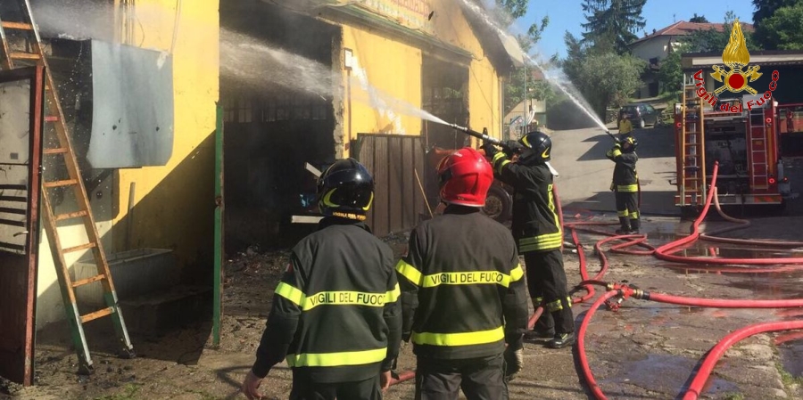 Una fase dell'intervento