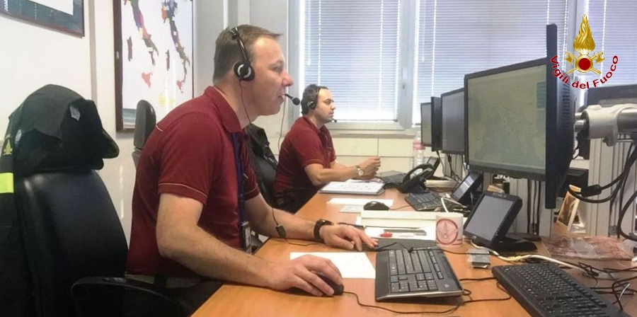 Un'immagine della Sala operativa