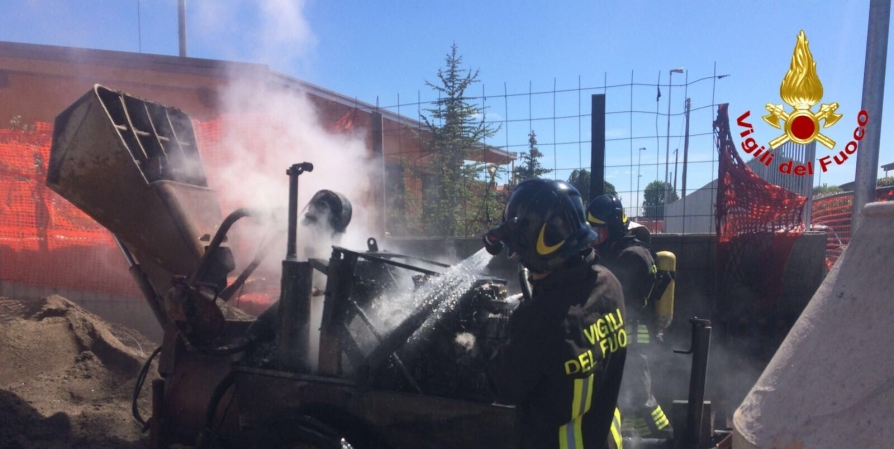 Una fase dell'intervento