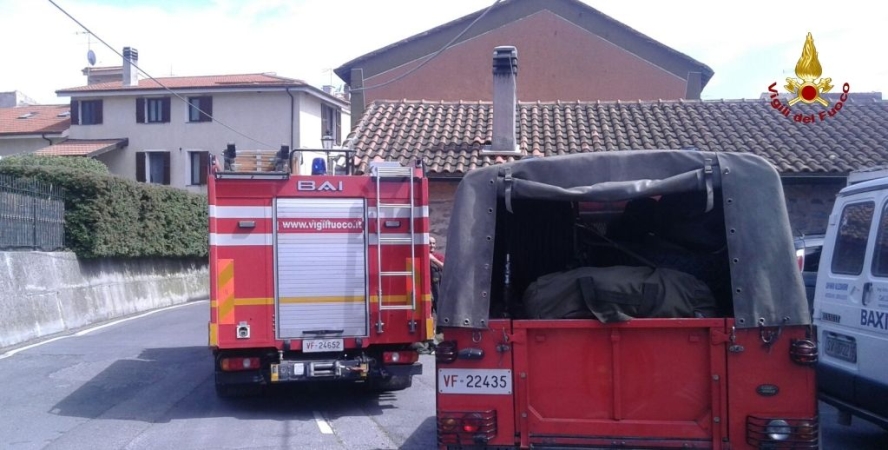 Una fase dell'intervento