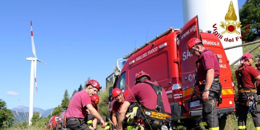 Imperia, addestramento SAF presso il parco eolico in Armo
