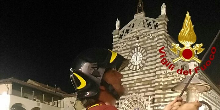 Prato, conclusa la Pompieropoli in piazza Duomo