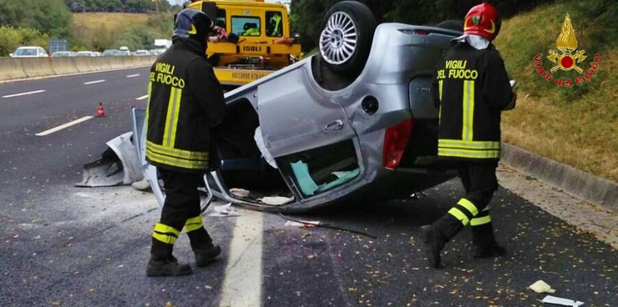 Rieti, incidente stradale sull'autostrada "A-1"