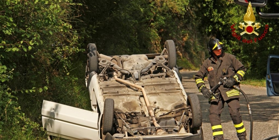Rieti, incidente stradale in località Madonna del Passo