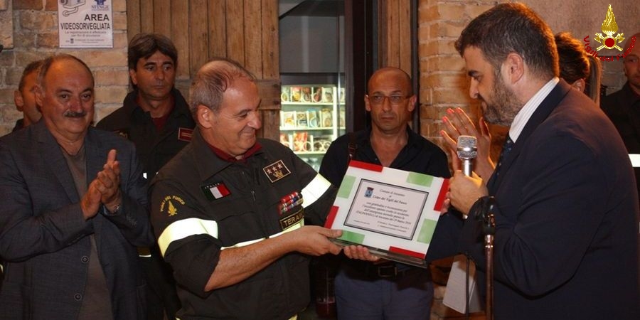 Teramo, il ringraziamento di Ancarano ai Vigili del Fuoco