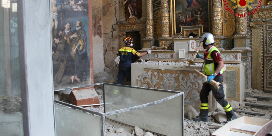 Amatrice, recupero beni culturali al museo civico