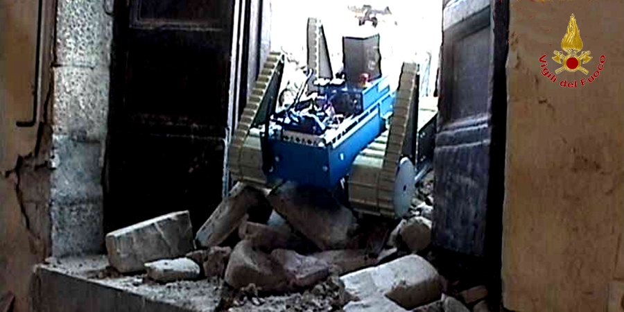 Amatrice, impiegati robots per il rilievo del danno sismico nelle chiese di San Francesco e Sant'Agostino