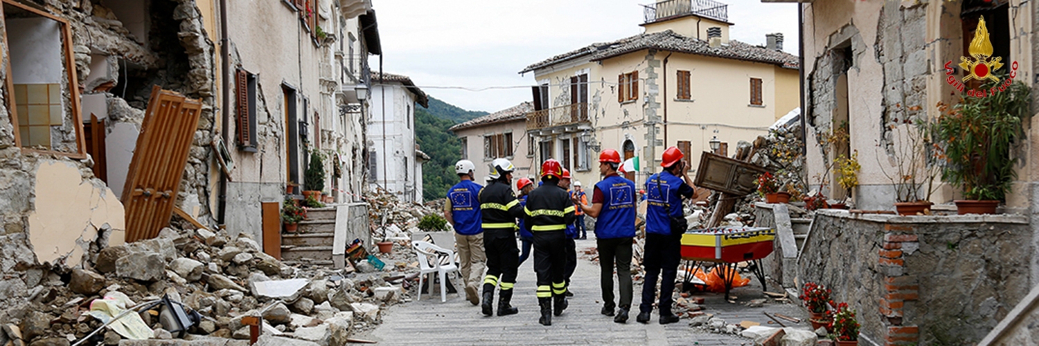 Delegazione della protezione civile europea in visita nelle zone terremotate