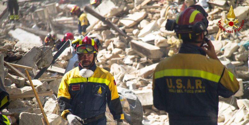 Sisma Italia Centrale. Attività dei Vigili del fuoco in Umbria