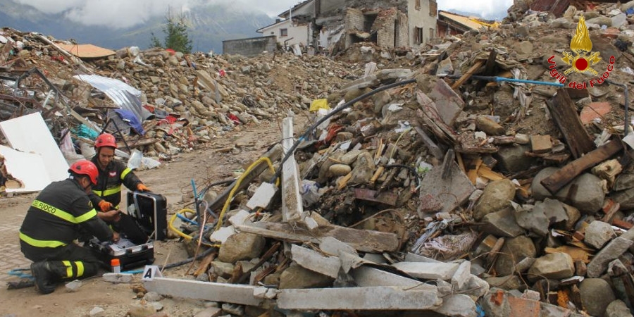 Sisma del 24 agosto, attività del Nucleo Investigativo Antincendi