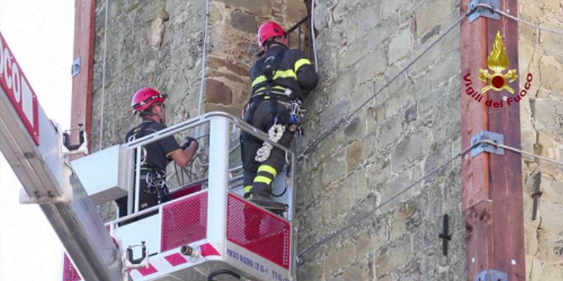 Rieti, messa in sicurezza la Torre civica di Accumoli