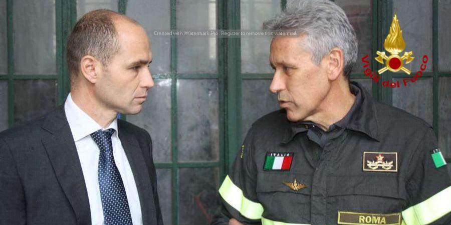 Roma, il vice sindaco visita il distaccamento di Ostiense