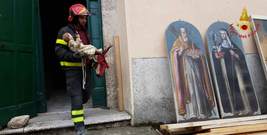 Perugia, prosegue l'attività dei Vigili del Fuoco nelle zone interessate dal sisma del 24 agosto