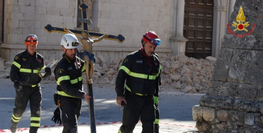 Perugia, recupero dei beni di prima necessità a Norcia