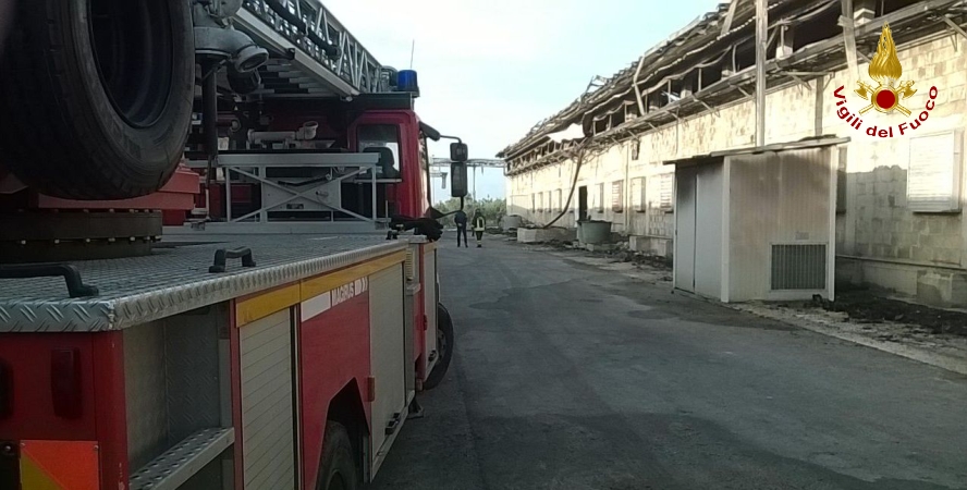 Ragusa, incendio azienda avicola a Modica