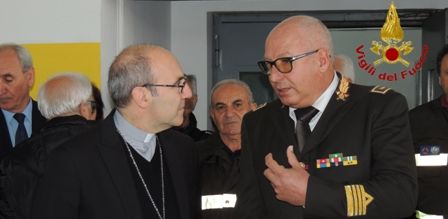 Benevento, visita al Comando provinciale da parte del nuovo Arcivescovo, Felice Accrocca