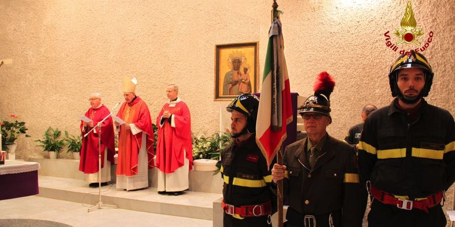 Varese, festeggiamenti in onore di Santa Barbara, patrona dei Vigili del fuoco