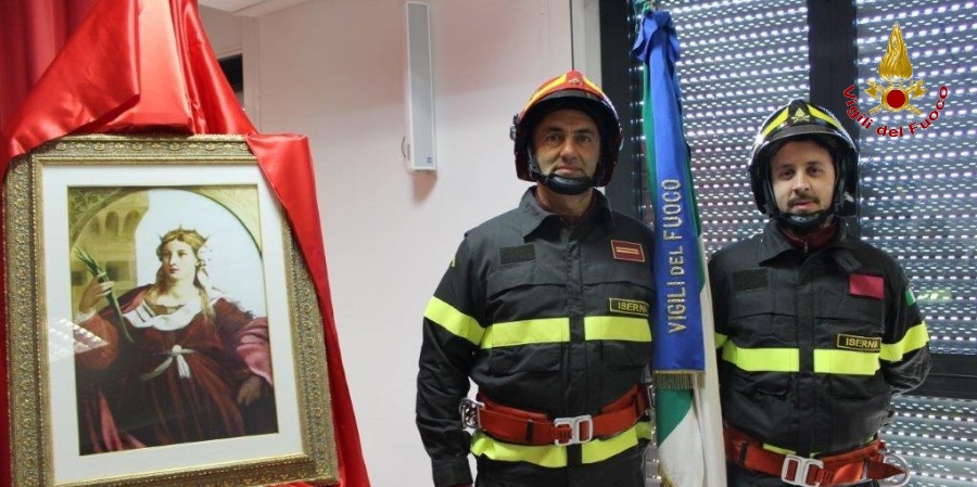 Isernia, festeggiamenti in onore di Santa Barbara patrona dei Vigili del fuoco