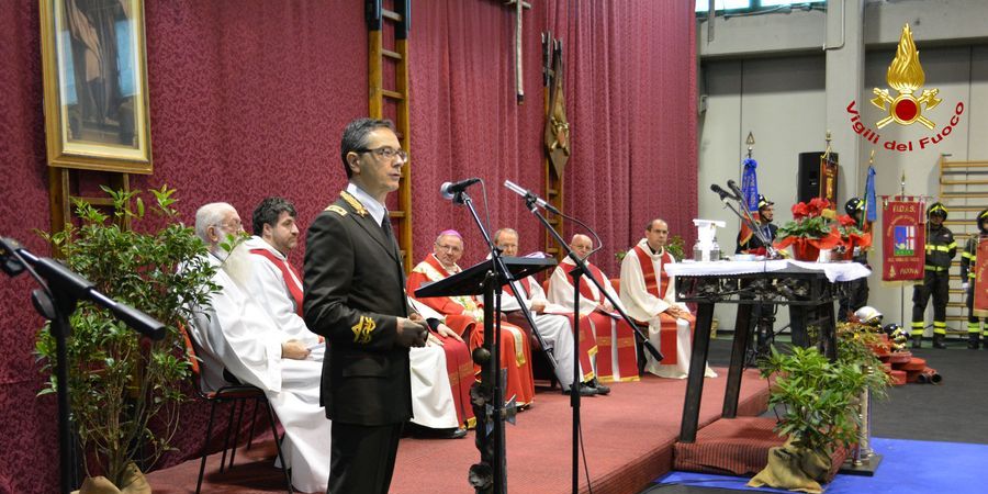 Padova, festeggiamenti in onore di Santa Barbara, patrona dei Vigili del fuoco