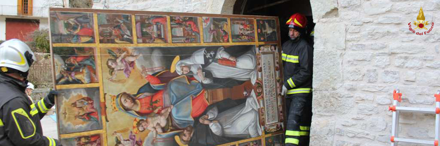 Macerata, recupero e messa in sicurezza opere d'arte nella chiesa di S. Lucia in località Rapegna