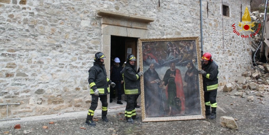 Macerata, recupero arte sacra dalla chiesa di San Pietro a Castelsantangelo sul Nera