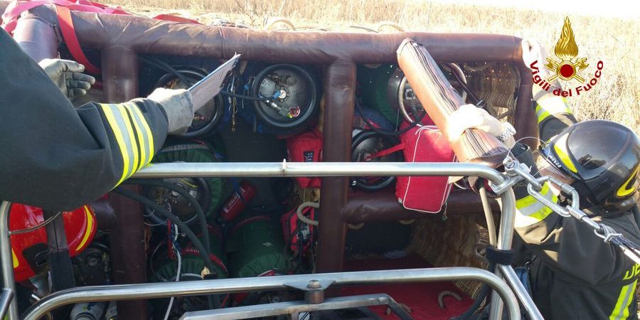 Verona, mongolfiera atterra bruscamente: due feriti