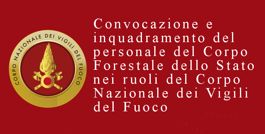 In linea il decreto 3198 del 28/12/2016 concernente il passaggio del personale del Corpo Forestale dello Stato nei ruoli del Corpo Nazionale dei Vigili del Fuoco