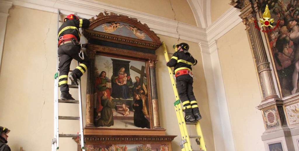 Macerata, recupero arte sacra dalla chiesa di San Francesco a Matelica