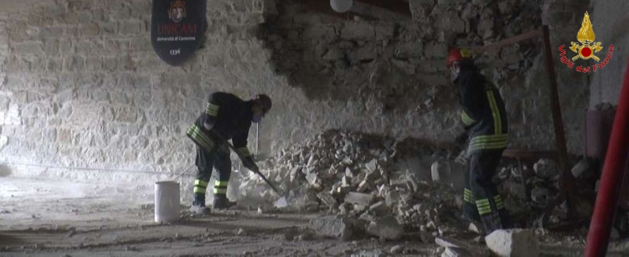 Camerino- Lavori di messa in sicurezza all'interno del Palazzo Ducale sede dell'Università degli studi di Camerino