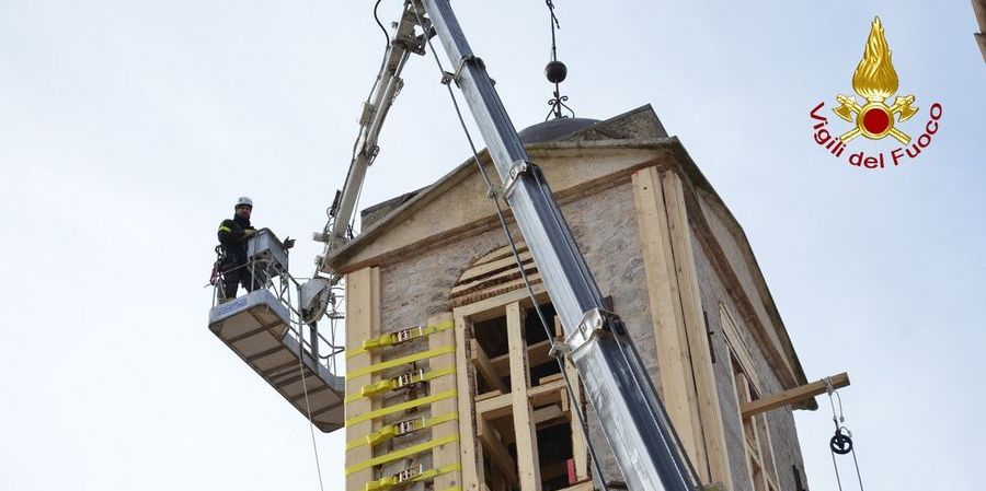 Perugia, messa in sicurezza del campanile della Chiesa di San Giovanni