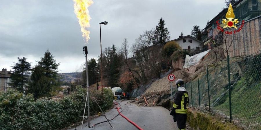 Verona, frana a Cerro Veronese