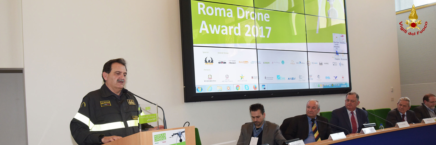 Premio Roma Drone Award 2017 ai Vigili del Fuoco per i voli su Amatrice e Rigopiano