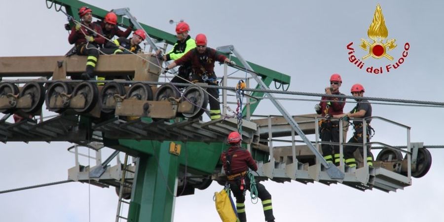 Messina, esercitazione SAF presso la funivia di Taormina