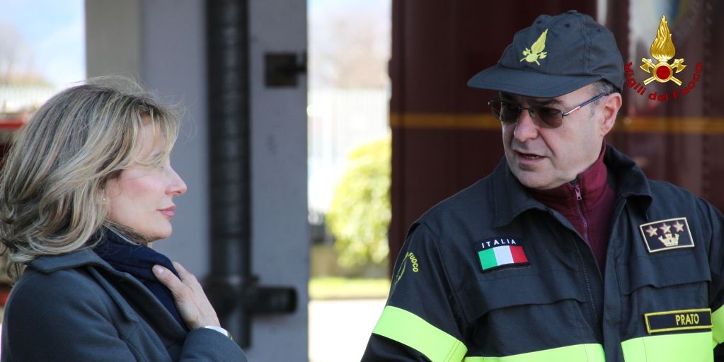 Prato, il Prefetto, Rosalba Scialla in visita al Comando dei Vigili del fuoco
